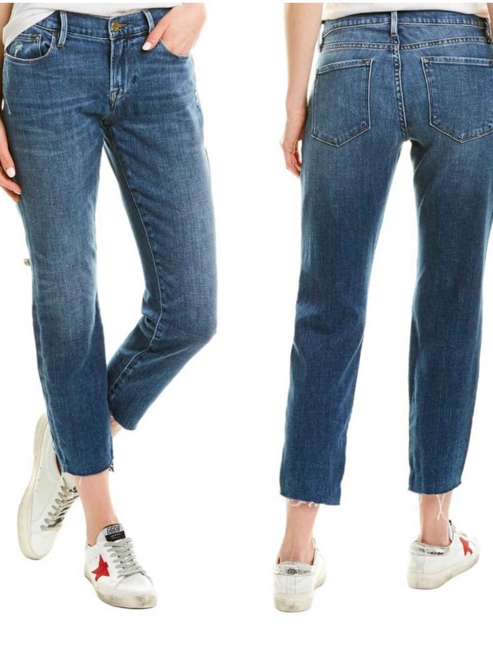 Frame Le Garcon Cropped Boyfriend Jeans In Scorpion